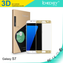 Protecteur d&#39;écran en verre trempé de couverture totale 3D incurvé pour Samsung s7
